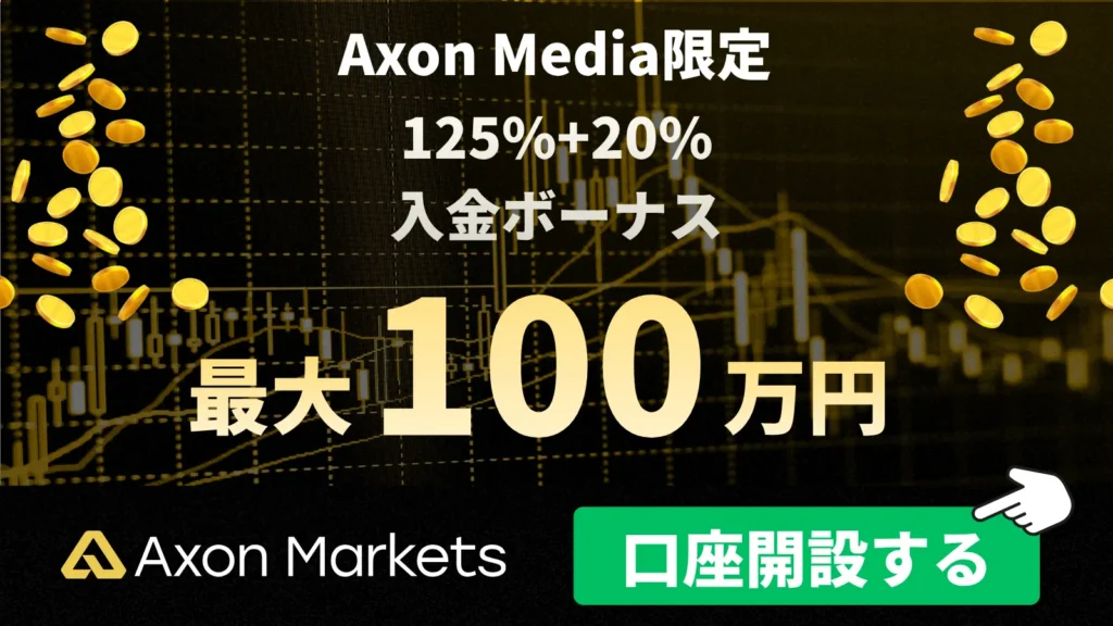 10位 AxonMarkets：125%+20%【当サイト限定】