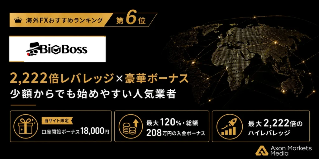海外FXおすすめ業者比較ランキング6位はBigBoss