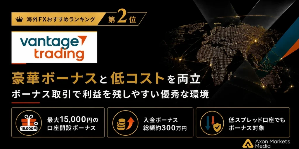 海外FXおすすめ業者比較ランキング2位はVantage Trading